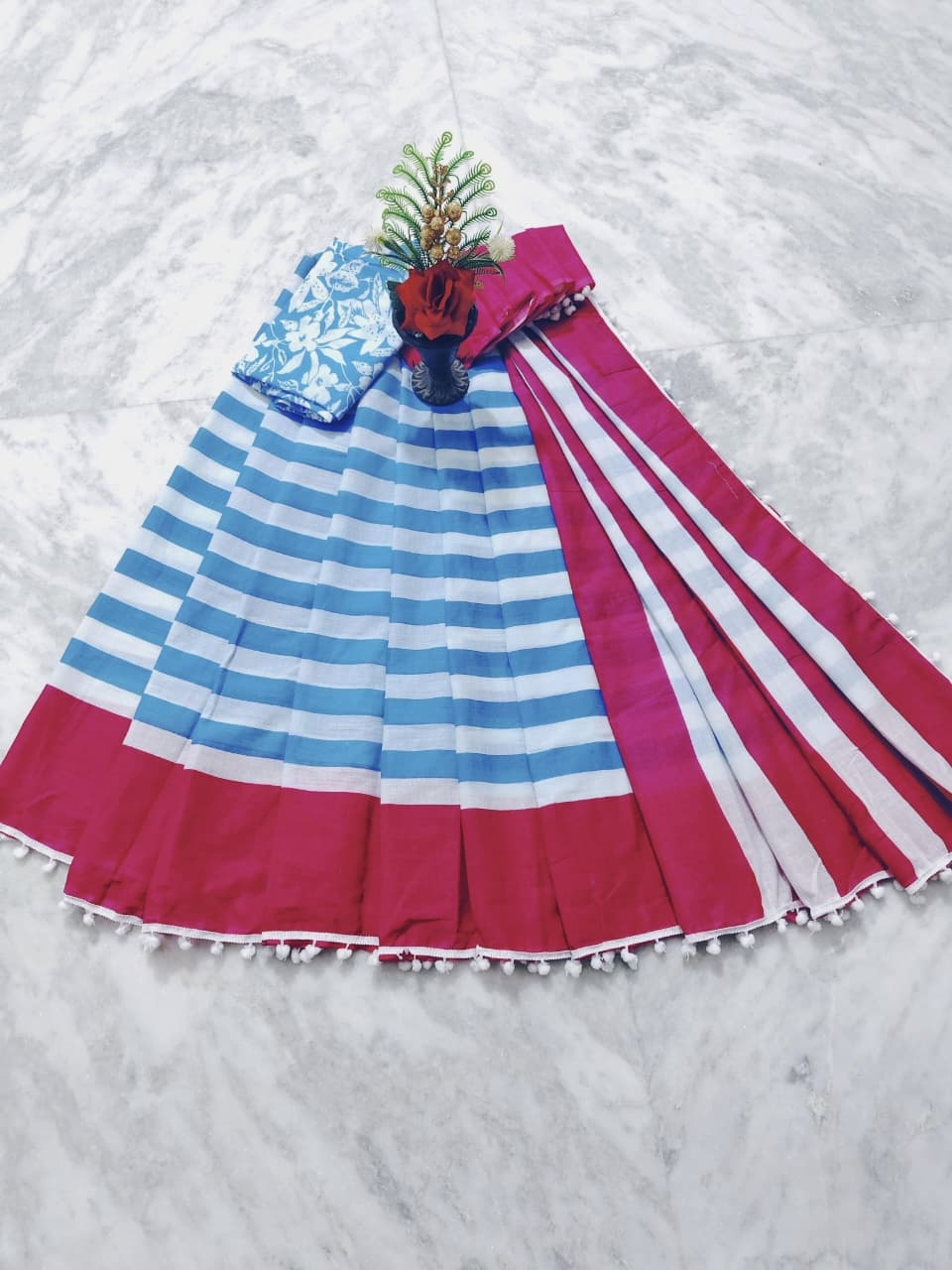 Light Blue and red