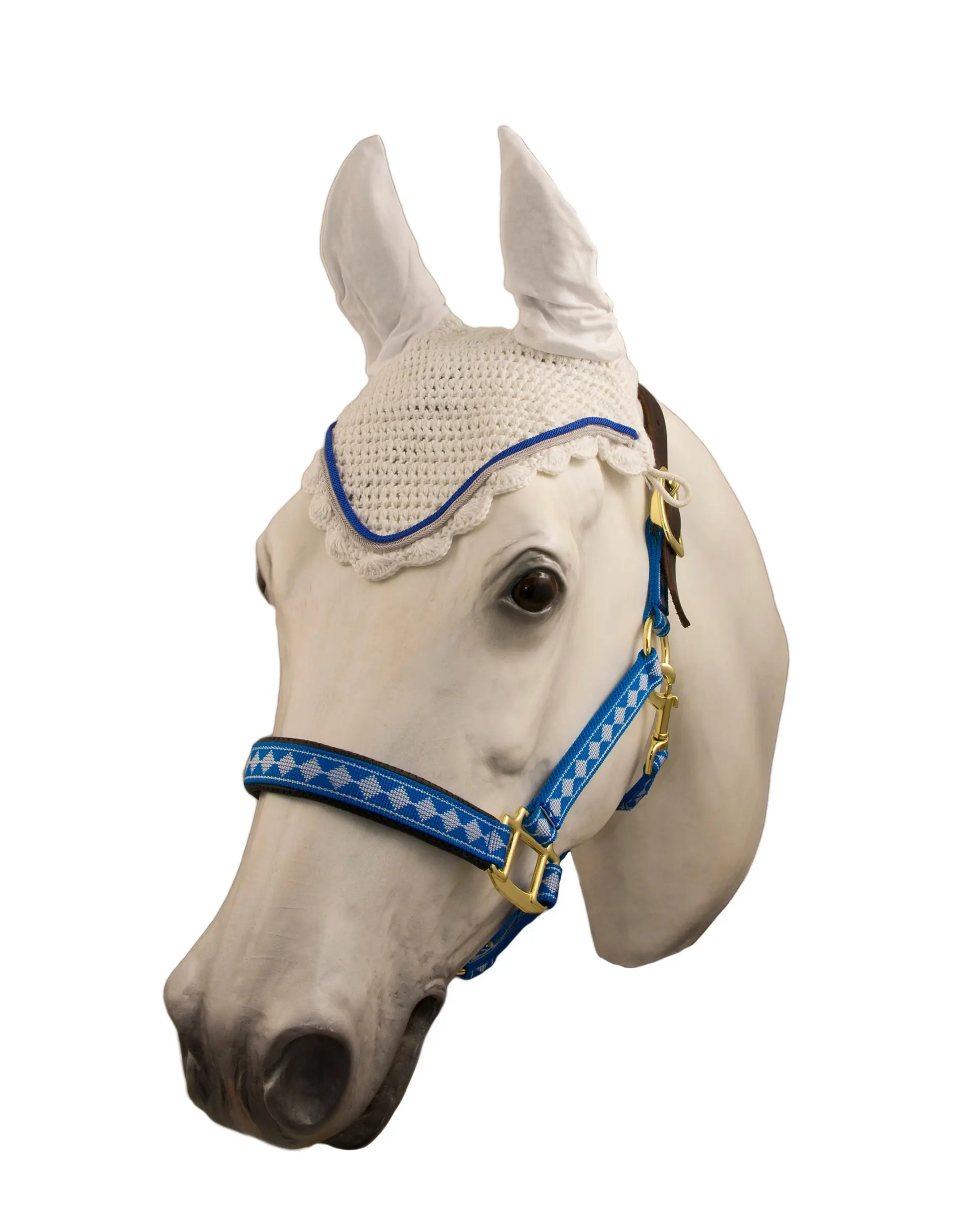 Venta al por mayor Elástico Caballo Fly Bonnets Orejas Transpirable Visible Cover Anti Fly Bonnets Mask