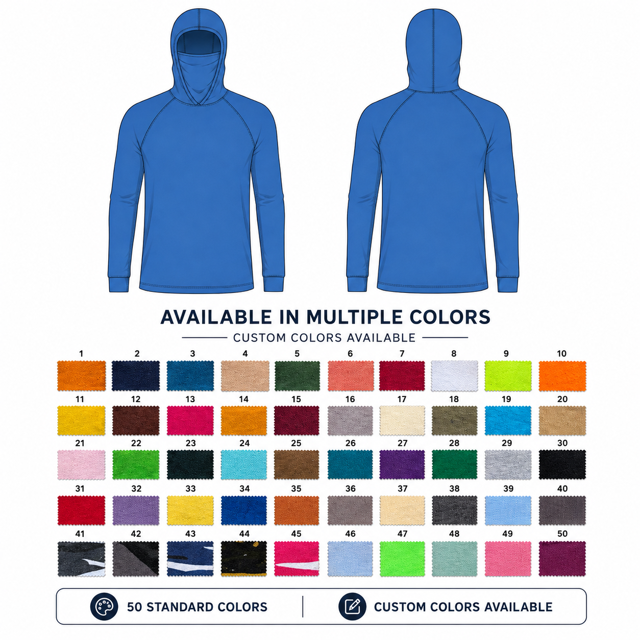 Toutes les couleurs sont disponibles