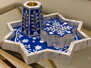 Luxury Crafts <strong>Exporting</strong> Bone <strong>Inlay</strong> Bakhoor Burner with Mother of Pearl Reasonably Priced for Ramadan Ginger Scent - Product Image 5