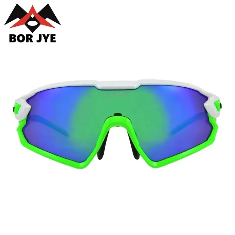 Borjye J151 lunettes de soleil polarisées à verres bleus avec monture Rx pour homme