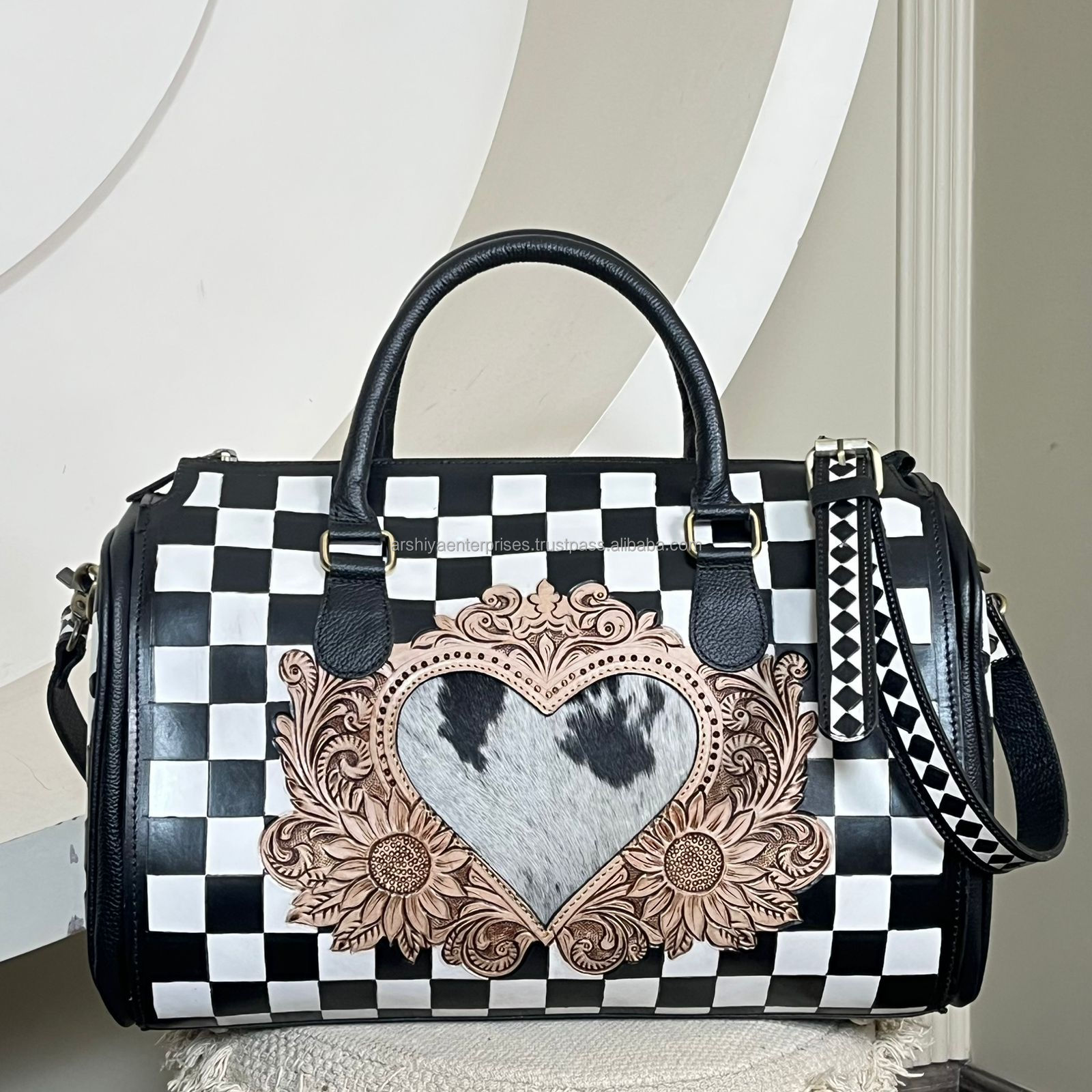 White & White Checkered