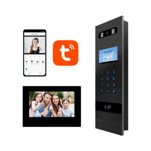 Función de alta calidad Mingke/LOGO personalizado HD pantalla táctil Tuya puerta teléfono Multi apartamento Video sistema de intercomunicación para construcción - Product Image 1