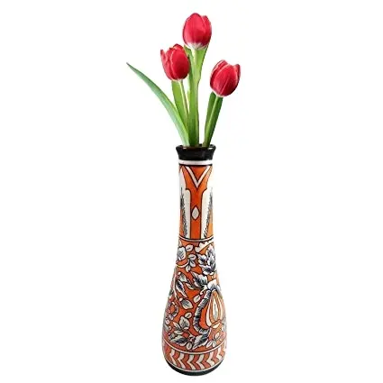 orange designer metal flower vase arum flower vase pot plant png tulip clay flower pot clipart illustration metaL