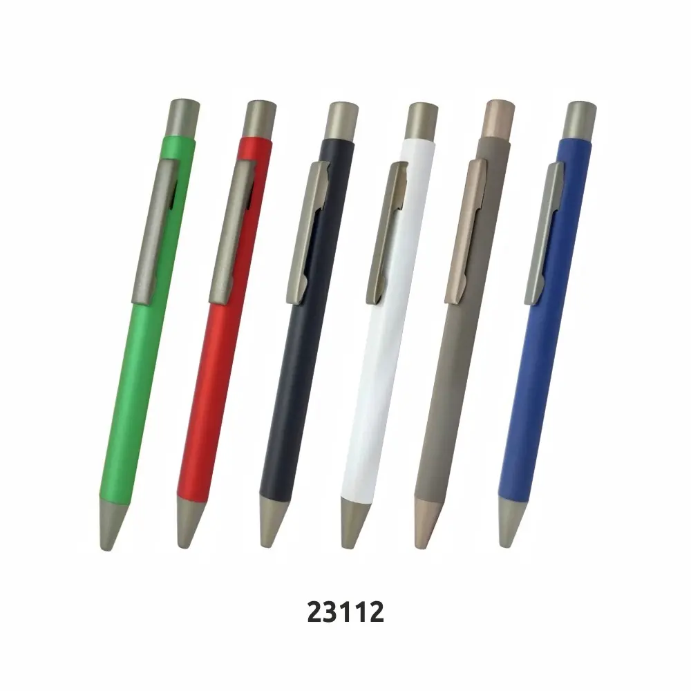 2024 Nova chegada de recarga de caneta de metal pixel e caneta reutilizável de boa qualidade melhor material com caneta de metal promocional personalizada