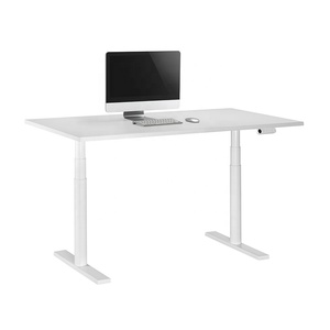 Home Office Smart Ergonomic Furniture Height Adjustable Round Column Dual Motor Standing up Desk <strong>Computer</strong> <strong>Table</strong> With Safety Lock - Product Image 2