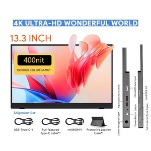 14/15. Monitor portátil de 6/16 pulgadas USB C HDMI 1080p/1200P/4K Extensor de pantalla de computadora portátil para estudio y clases en línea - Product Image 6