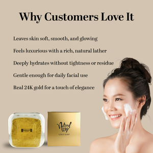 Sapone di lusso in lamina d'oro per la pelle giapponese sapone d'oro trasparente 130 g - Product Image 3