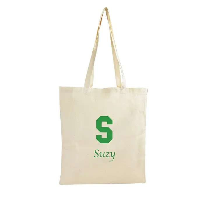 Bolsa de tela de algodón ecológica personalizada al por mayor, bolsa de compras de lona con estampado ecológico