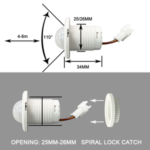 Small adjustable <strong>PIR</strong> <strong>motion</strong> <strong>sensor</strong> switch day night indoor light <strong>motion</strong> <strong>sensor</strong> switch - Product Image 3