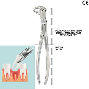 Pinza per estrazione dentale modello americano Routurier molari inferiori wisdom sinistra #22 12 L pinza per estrazione modello inglese - Product Image 4