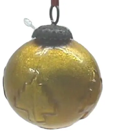 حلي زجاجية بألوان ذهبية ترابية لتزيين حفلة عيد الميلاد أحلامك