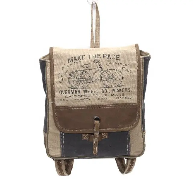 Mochila vintage informal para hombre y mujer, bolso grande para viaje al aire libre, mochila escolar de lona para ordenador portátil