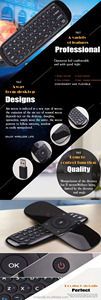 W1 Mini 2.4G Wireless Tastatur & Air Mouse Doppel fernbedienung für PS4 Android TV Box PC & Projektor <span class=keywords><strong>IR</strong></span>-Lern funktion