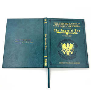Custom Printed Faux Leather Cover Hardcover Game Instruction Distressed <strong>Books</strong> Brochures Fiction MapBooks Printing