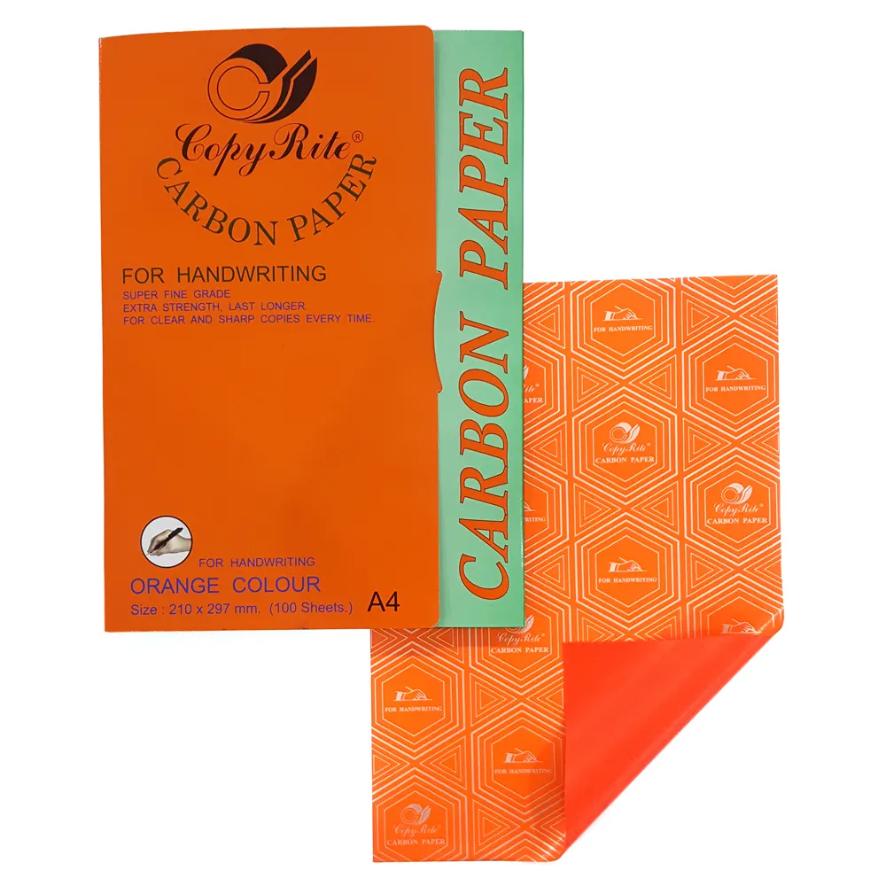 Orange Color Carbon Paper for wood Art & Craft Garments Documents - for Clear Copies From Thailand