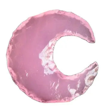 Агат Наконечники розового кварца в форме Луны, агат, натуральные розовые кварцевые наконечники, оптовая продажа наконечников