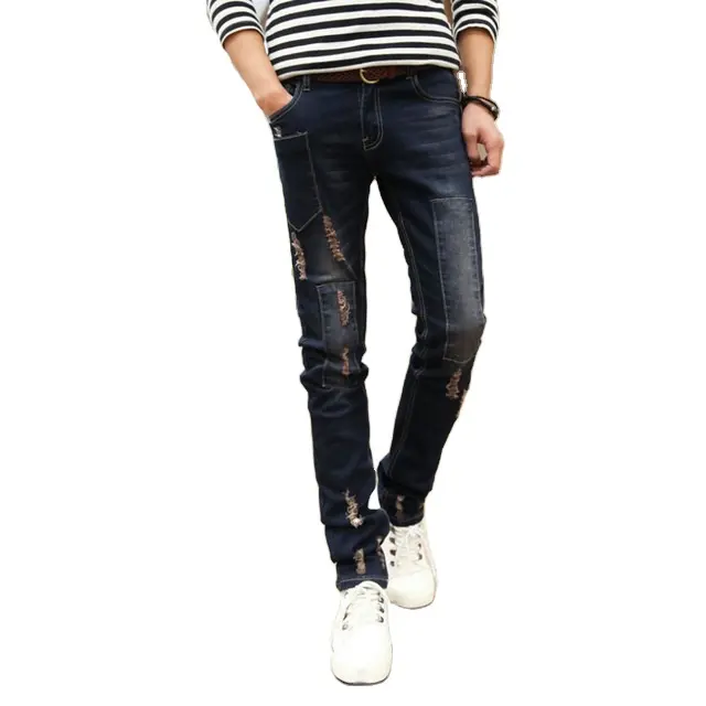 Модные мужские мягкие классические джинсы на заказ с несколькими карманами, простые прямые штаны, мужские повседневные рабочие брюки