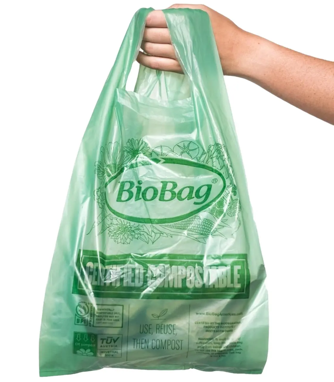 Tas dapat terurai dalam rol dapat dicetak tas belanja plastik mudah terurai ramah lingkungan pemasok Vietnam grosir