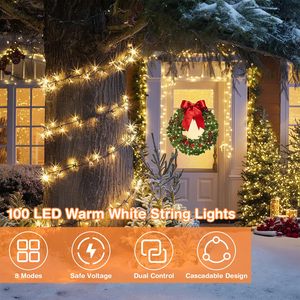 Factory <strong>Custom</strong> LED <strong>String</strong> <strong>Lights</strong> High Brightnesswith Remote 8 Modes Waterproof Connectable for Festive Decorations Outdoor - Product Image 5