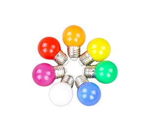 หลอดไฟ LED สี G45หลอดไฟ LED กลางคืน1W 2W 3W สีหลอดไฟกลมสีสันสดใส E26/E27