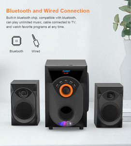 Altavoz Multimedia con Control remoto, sistema de cine en casa con entrada, RCA, Bluetooth, armario de madera, 2,1 - Product Image 3