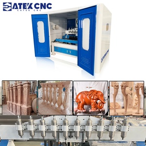 Máquina enrutadora CNC de múltiples cabezales 1020 cerrada de seguridad, máquina enrutadora refrigerada por agua para patas de sofá de silla de mesa - Product Image 2