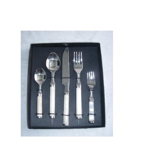 High Quality Steel Cutlery Set With <strong>Bone</strong> Mosaic <strong>Handle</strong> in Natural Polish Finish Dinner Set <strong>Flatware</strong> Cutlery Kitchenware Set - Product Image 2