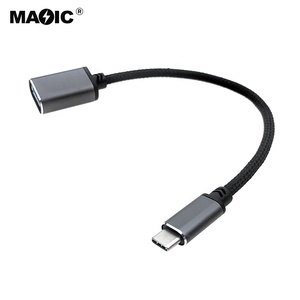 อะแดปเตอร์แปลงหัวต่อ Type-C เป็น3.1,สายแปลง USB Type-C เป็น Usb3.0แบบถัก20ซม. Type C เป็น Usb 3.0
