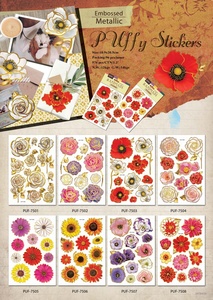 花卉压花金属DIY配件花式纸浮肿贴纸 - Product Image 4