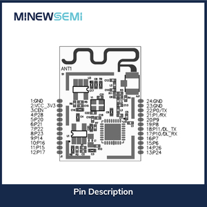 MinewSemi ME16WS02 Wi-Fi 模块 BK7238 Wi-Fi 4 (802.11 b/g/n) + BLE 5.2 组合模块 32 位 MCU 低成本 Wi-Fi 模块 - Product Image 6