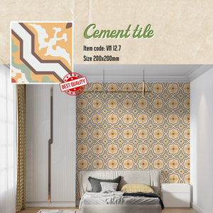 Chất lượng cao tùy chỉnh thiết kế hiện đại encaustic xi măng gạch sang trọng chống trượt trang trí gạch lát sàn với biên giới - Product Image 4