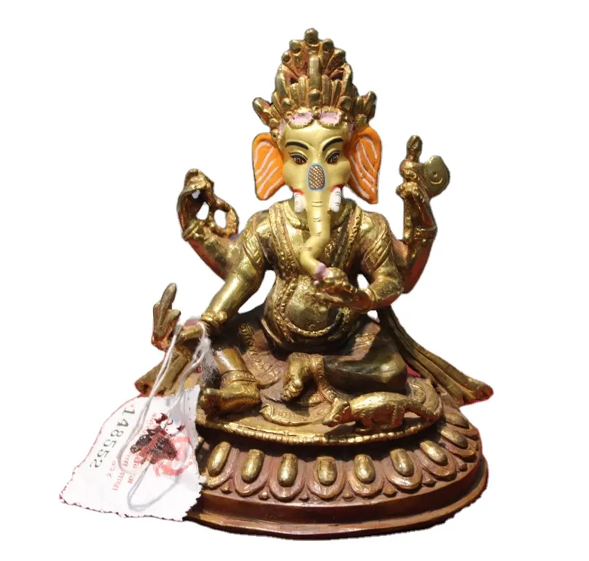 Estatua de bronce para decoración del hogar, escultura religiosa de latón de alta calidad, arte de Metal, artesanía de Ganesha, nepalí, en venta