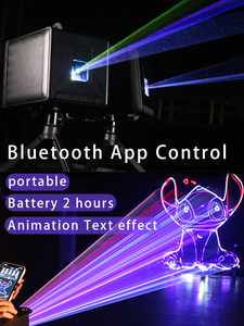 IOS, управление приложением, 5 Вт для Bluetooth, 3D-проектор лазерного кубика, мульти-паттерн, анимация, сценические огни для диджейских вечеринок, ночного клуба - Product Image 3