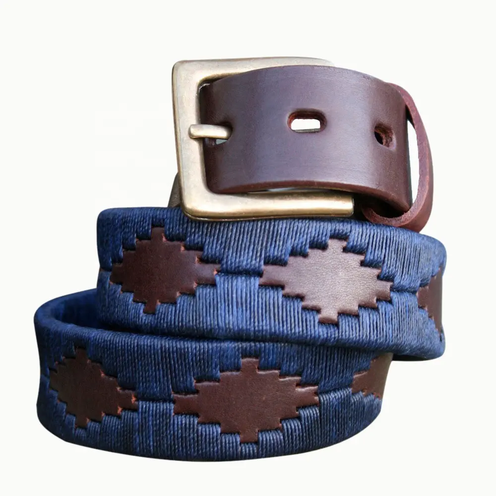 Lederen Polo Riem Hand Gemaakt Trendy Hand Gestikt Kleur Solid Custom Messing Gesp Hoge Kwaliteit Beste Kopen Dressuur Buikband Riem