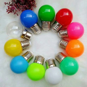 หลอดไฟ LED สี G45หลอดไฟ LED กลางคืน1W 2W 3W สีหลอดไฟกลมสีสันสดใส E26/E27