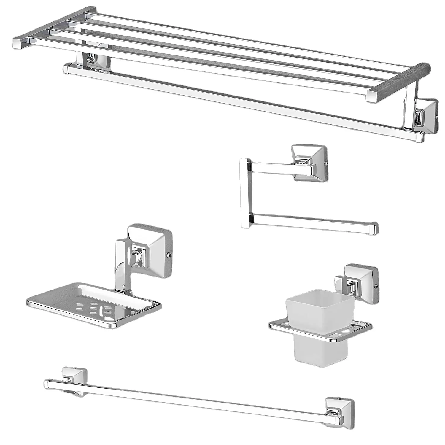 Accessori per il bagno/portasciugamani pieghevole/supporto per vestiti da parete appeso in acciaio inossidabile argento all'ingrosso