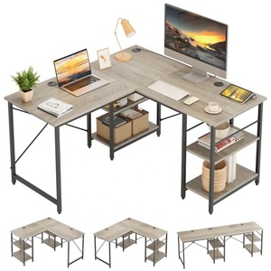 Escritorio para ordenador, L moderna en forma de mesa de estudio, nuevo estilo de diseño - Product Image 2