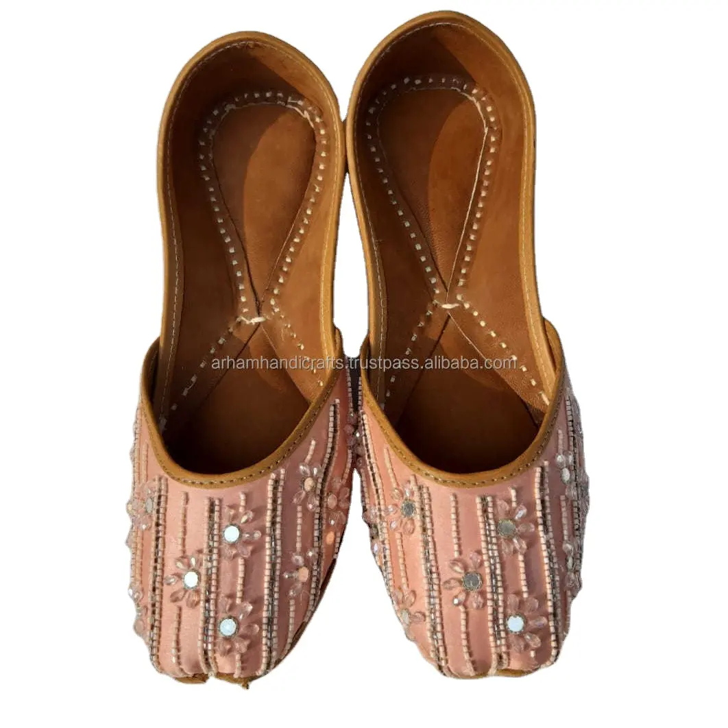 Mehrfarbige Flip Flop Schuhe Punjabi Khussa Jutty Hochzeit Stickerei Juttis Designer Trendy stilvolle indische Schuh luxuriös