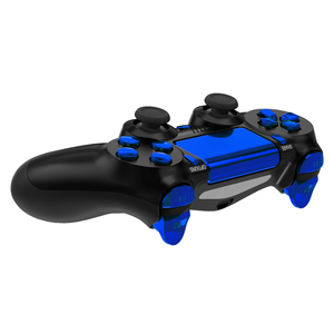 Juego completo de botones cromados azules personalizados para el modelo del controlador PS4-Kit de reemplazo de EXtremeRate - Product Image 6