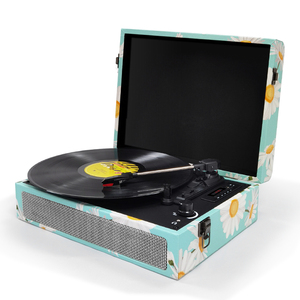 Tocadiscos de estilo clásico Bluetooth con reproductor de CD/USB/entrada AUX/radio FM - Product Image 1