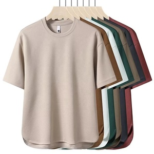メンズベーシック半袖Tシャツ100% コットン無地カジュアルアッパーガーメントネックパターン無地半袖ベースシャツ