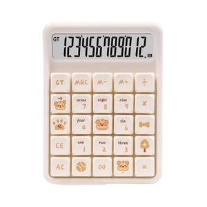New Arrival 12-Digit Desktop Mechanical <strong>Keyboard</strong> Calculator Large Screen Battery Operated Business Stationery for Students - Product Image 1