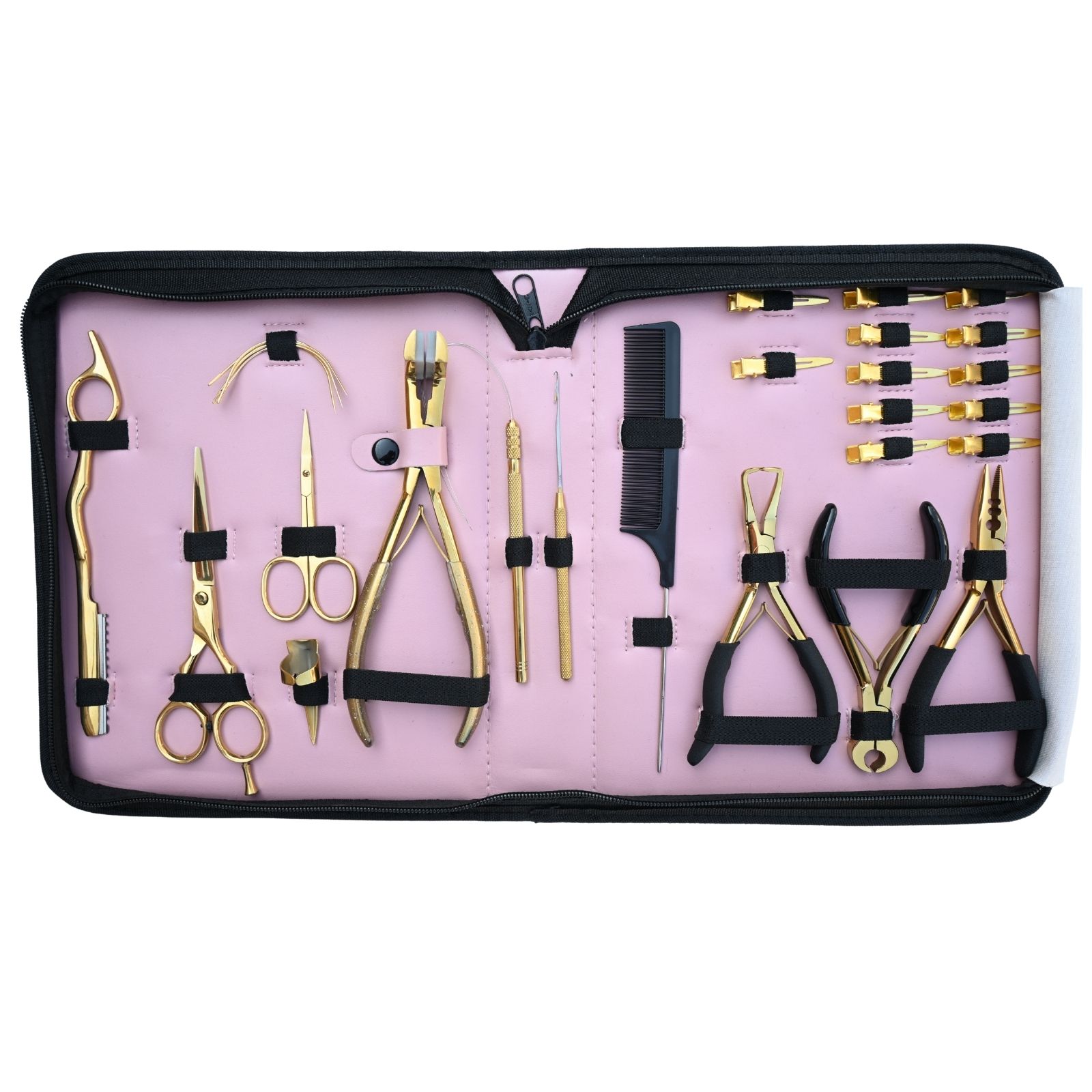 Gold Hair Extension Tools Kit