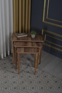 FurnatureDesign Customized Solid Wood Leg <strong>Nesting</strong> Coffee <strong>Tables</strong> Set 3 <strong>Rectangular</strong> Tea <strong>Table</strong> for Living Room and Home Use - Product Image 5