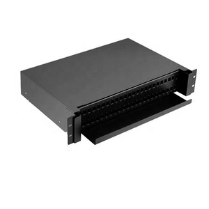 Marco de distribución óptica de montaje en rack de 19 "con panel de conexión de 12 48 96 puertos Equipo ODF de fibra óptica de 24 núcleos - Product Image 1