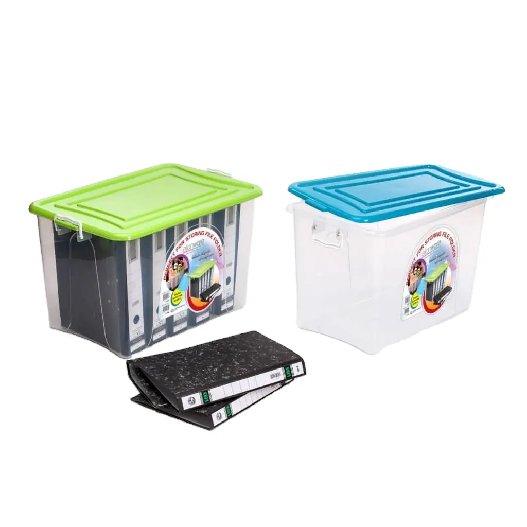 Elianware caixa de armazenamento grande com alça, recipiente de armazenamento de pp durável, caixa de lavanderia, recipiente multiuso