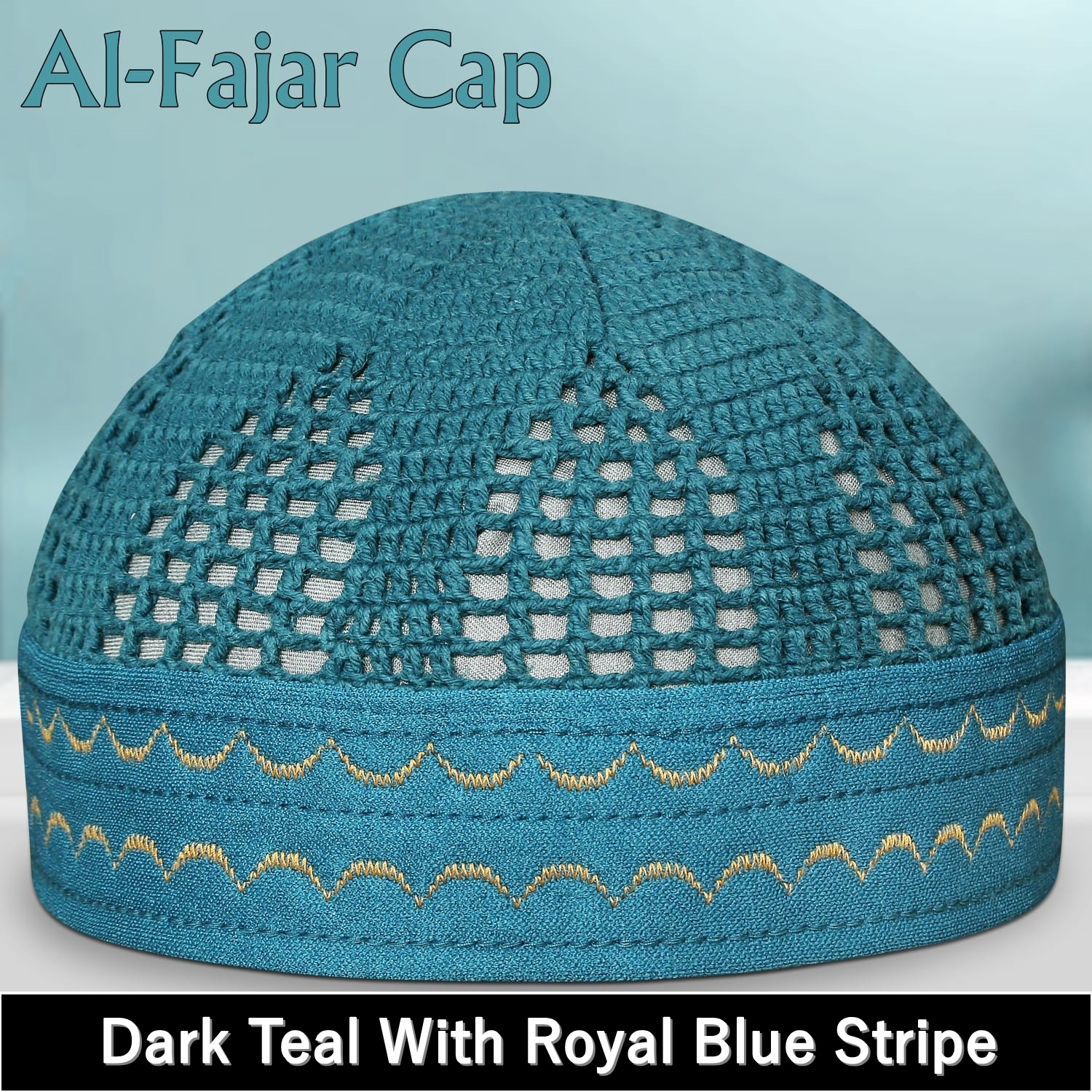 Sarcelle foncé avec rayure bleu royal