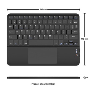 带鼠标的无线键盘，适用于Ipad，Android平板电脑，手机，iPhone，Windows，与所有设备兼容的触控板