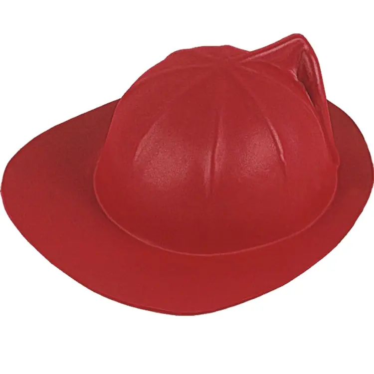 Rosso tinta unita EVA personalizzato all'ingrosso morbido impermeabile schiuma ignifuga Cosplay Party HOT HeadAccessories pompiere giocattolo cappello da pompiere